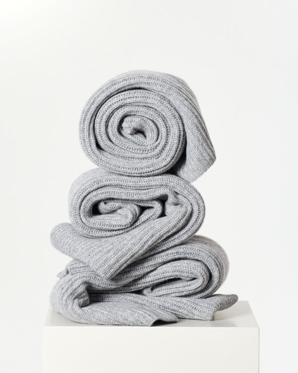 GAI+LISVA Mille Cashmere Scarf Knit 602 Grey Melange