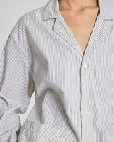 GAI+LISVA Nora Shirt Cotton Striped Shirt 470 Denim Blue Stripe