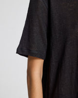 GAI+LISVA Nynne Linen Tee shirt Top 650 Black