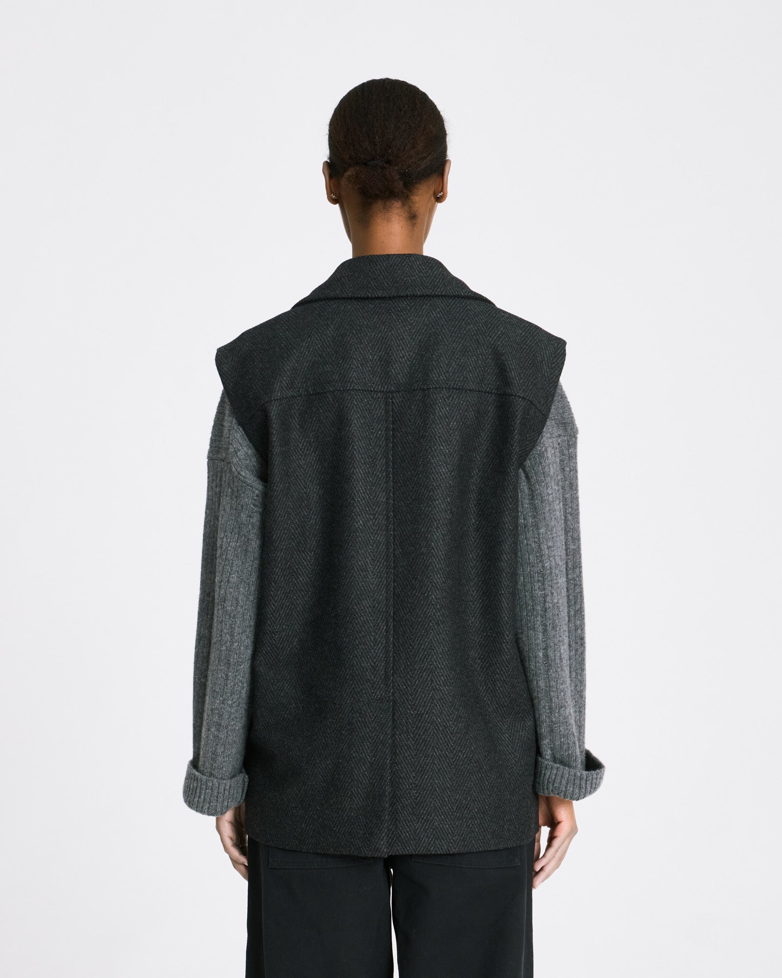 GAI+LISVA Petra Vest Outerwear 614 Dark Grey Melange