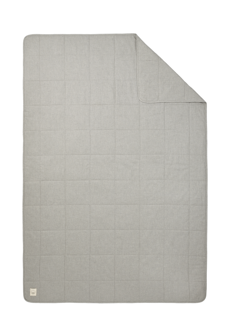 GAI+LISVA Quiltet Blanket - 130x190 cm Accessories 601 Light Grey Melange