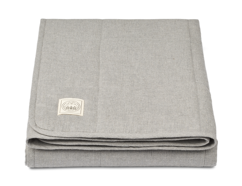 GAI+LISVA Quiltet Blanket - 130x190 cm Accessories 601 Light Grey Melange