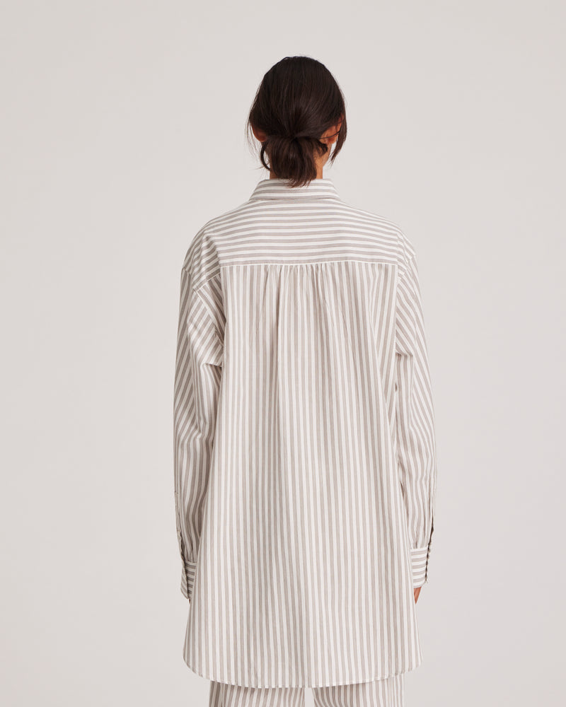 GAI+LISVA ROSA Shirt yarn dyed shirt Shirt 856 White/ Kangaroo