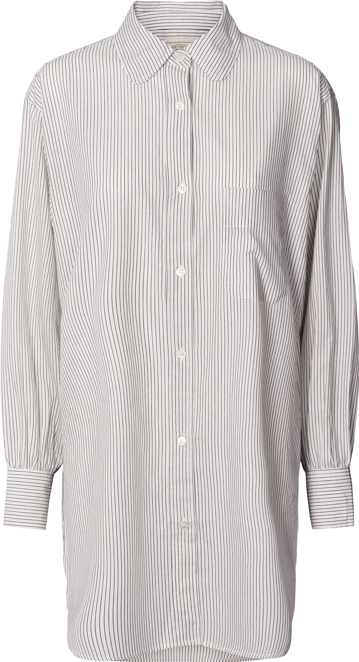 GAI+LISVA Rosa Shirt Cotton Poplin Shirt 470 Denim Blue Stripe