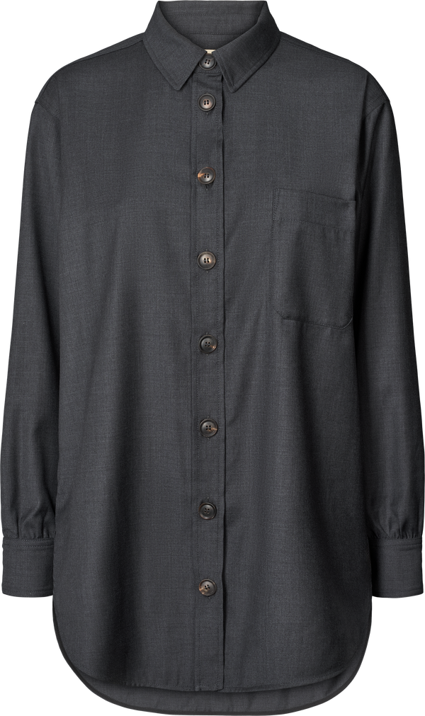 GAI+LISVA Rosa Wool Shirt Shirt 605 Dark Grey