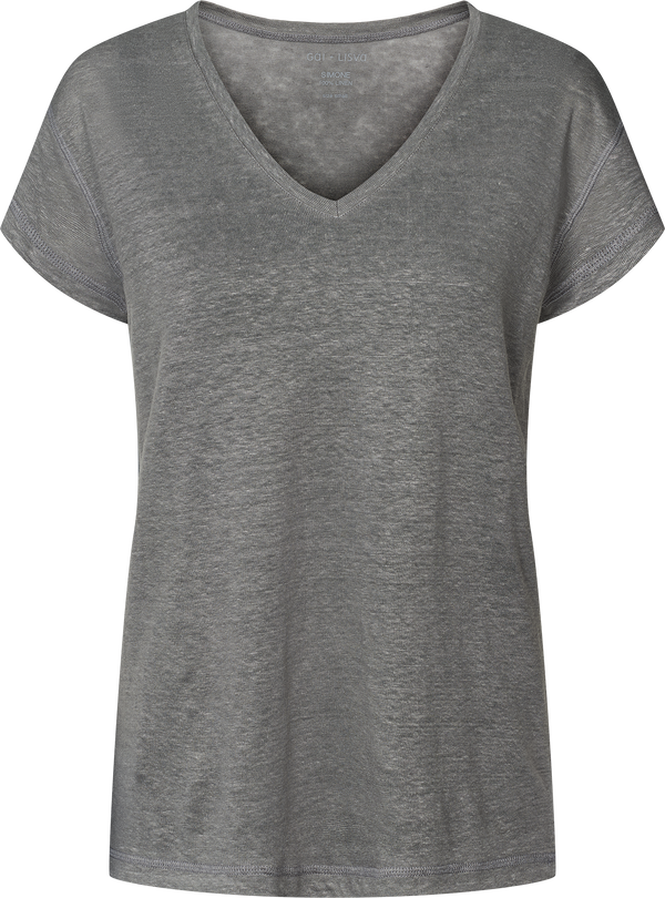 GAI+LISVA Simone Linen Tee Shirt Top 122 Gargoyle