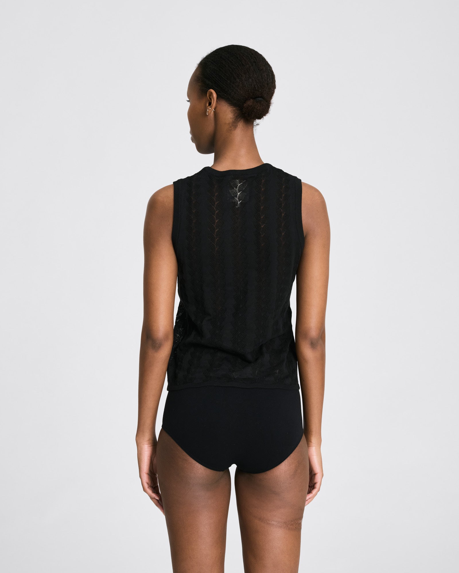 GAI+LISVA Sofie Butterfly Knit Top - GOTS Cotton l Knitwear 650 Black