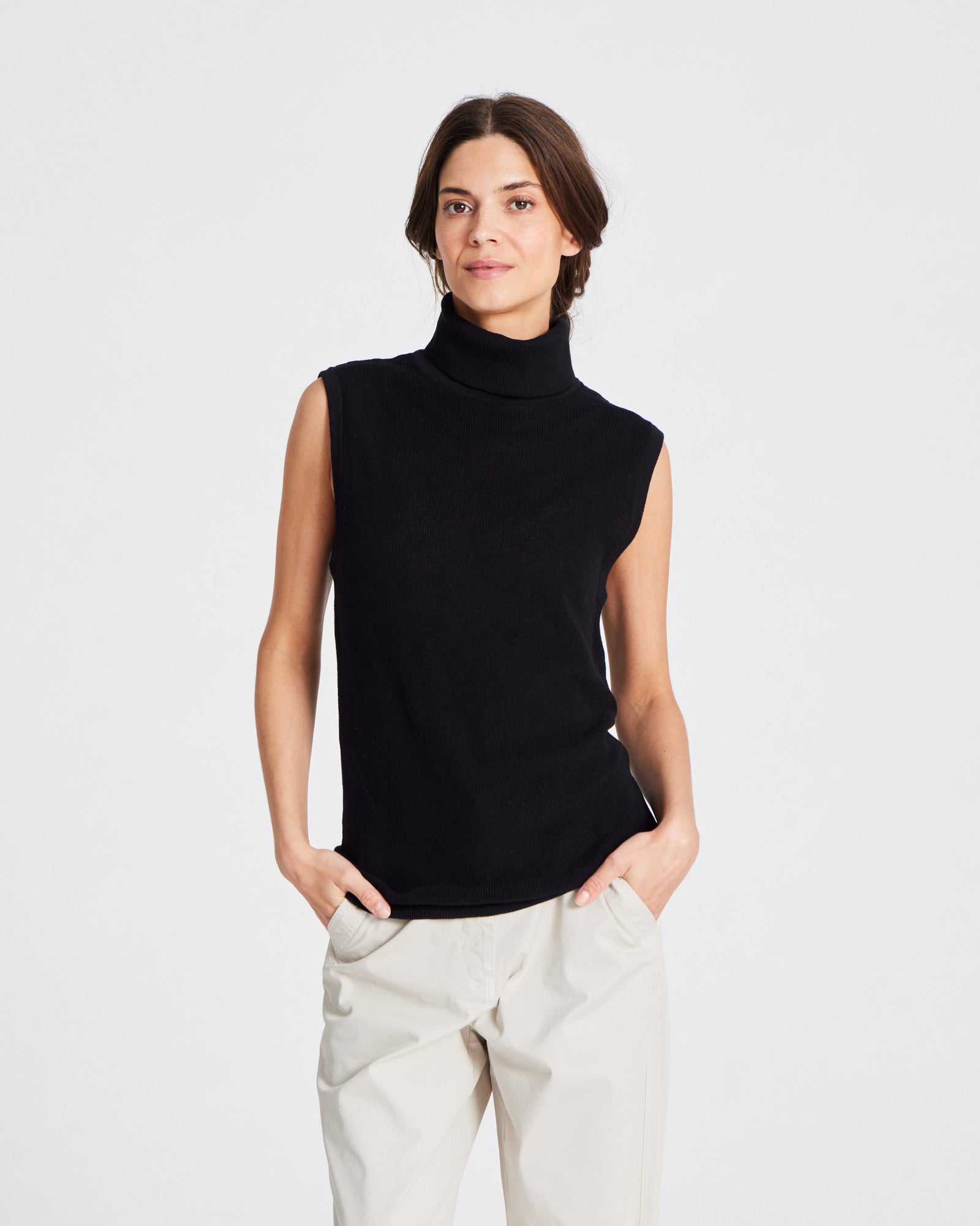 GAI+LISVA Tanja Knit Top GOTS 243975 Knit 650 Black