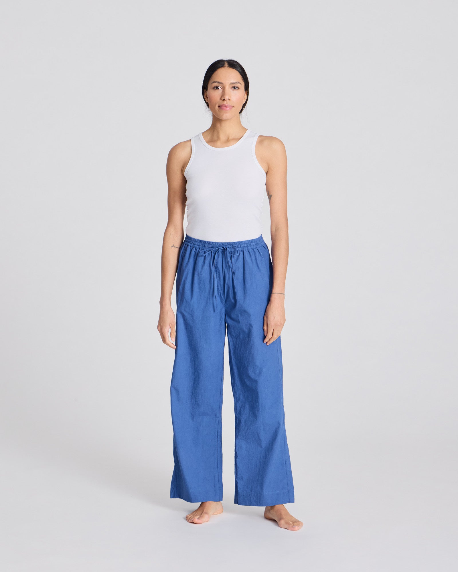 GAI+LISVA Thilde Pant Poplin GOTS 243975 Pants & Shorts 514 Clear Blue
