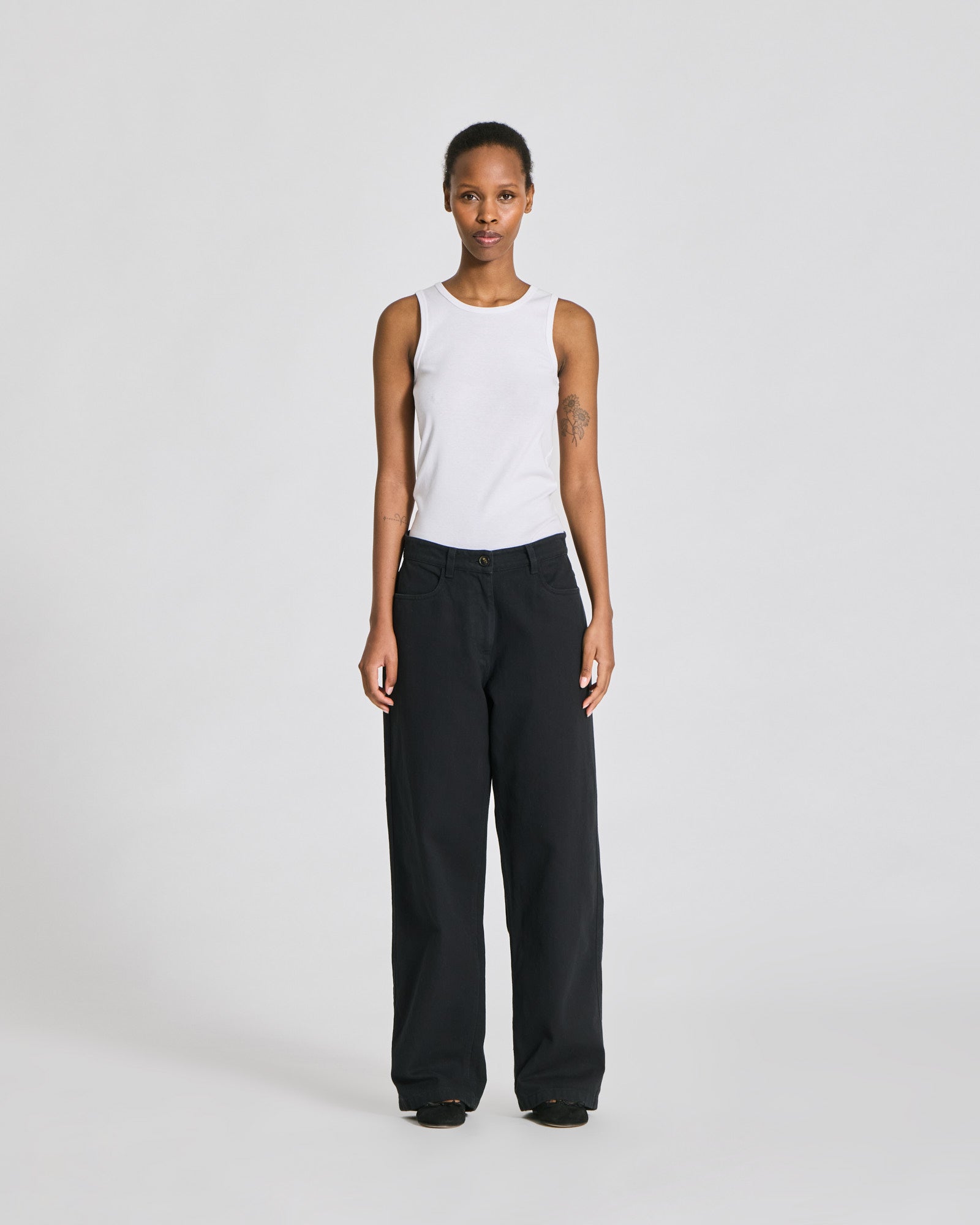 GAI+LISVA Thora Twill Pants Trousers & Shorts 652 Stretch Limo Black