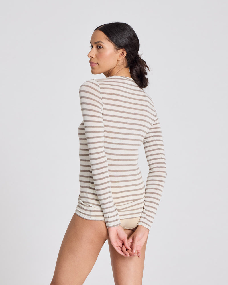 GAI+LISVA Thyra Sailor Wool Top Top 963 Ecru / Grey Melange Sailor Stripe