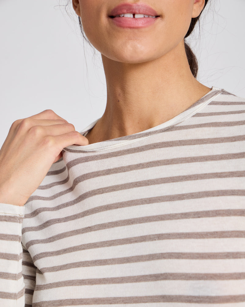 GAI+LISVA Thyra Sailor Wool Top Top 963 Ecru / Grey Melange Sailor Stripe