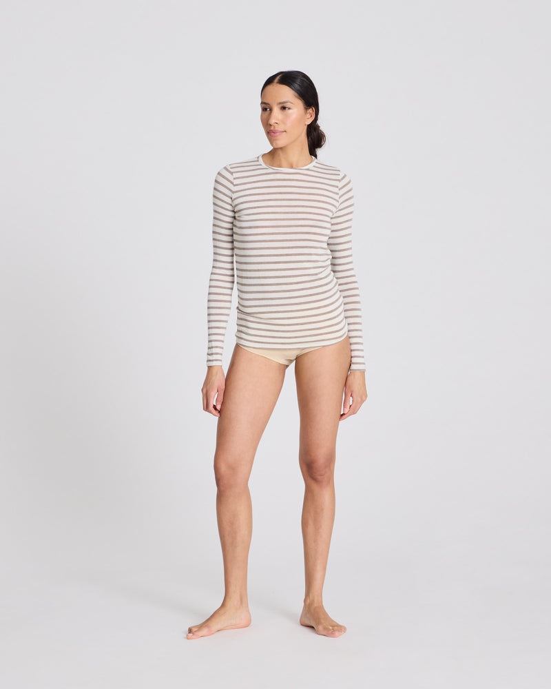 GAI+LISVA Thyra Sailor Wool Top Top 963 Ecru / Grey Melange Sailor Stripe
