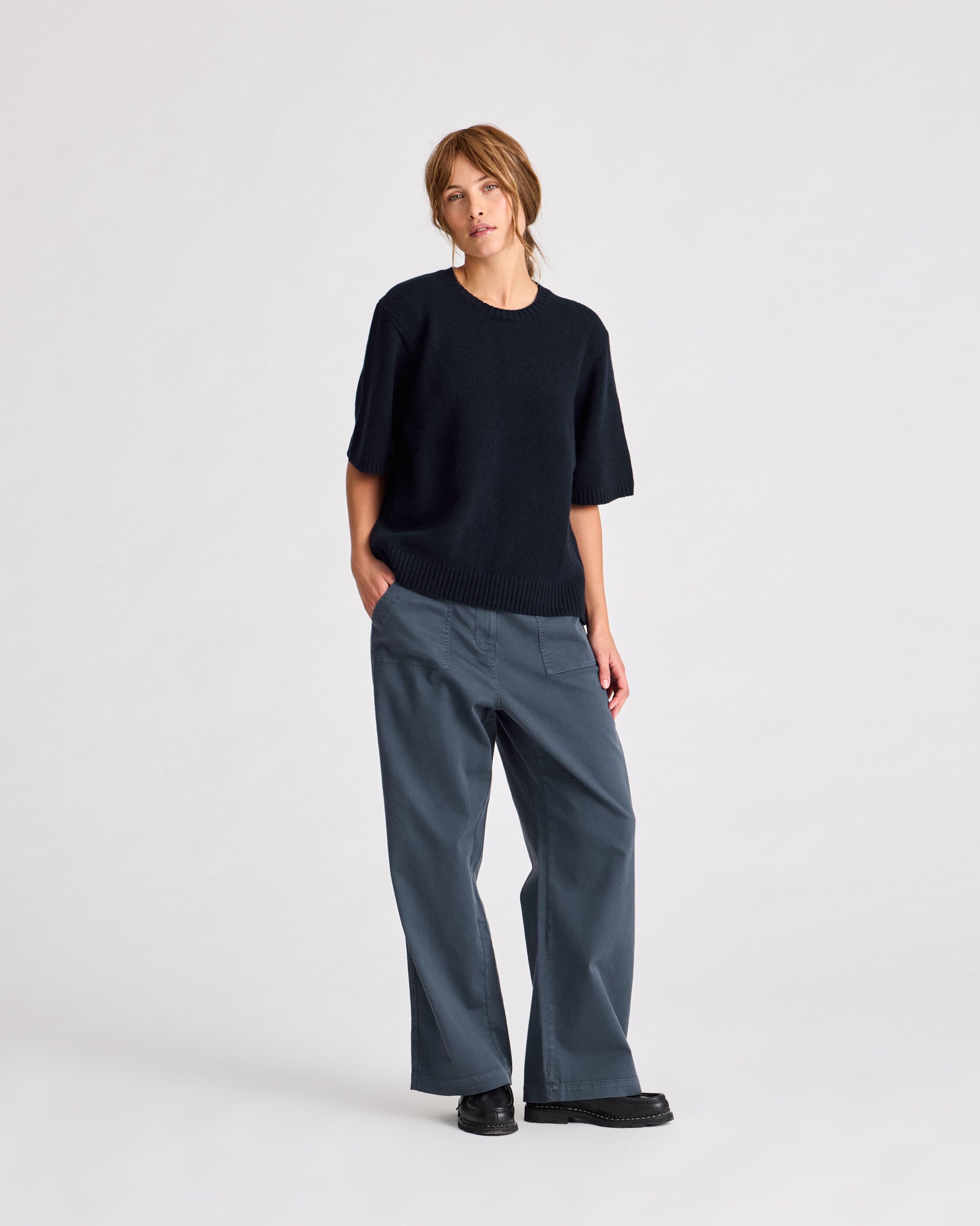 GAI+LISVA Tulle Lambswool Jumper GOTS 243975 Knit 181 Midnight Blue