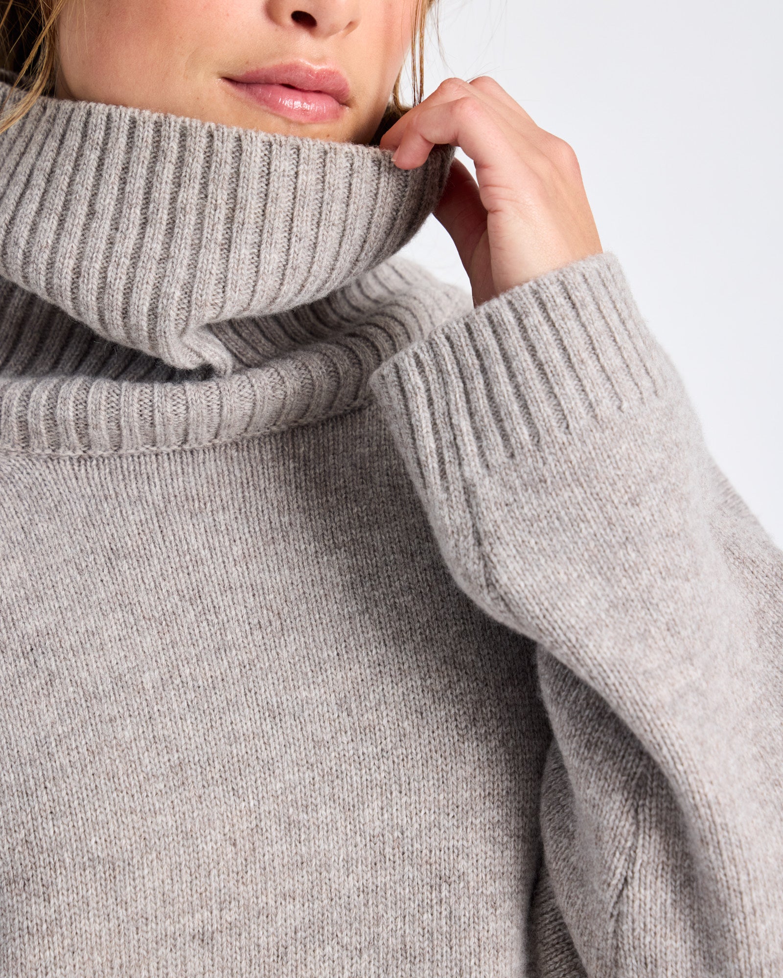 GAI+LISVA Vera Lambswool Jumper GOTS 243975 Knit 173 Stone Grey
