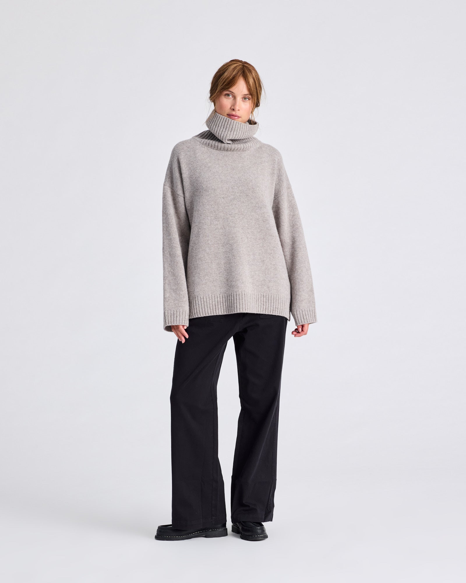 GAI+LISVA Vera Lambswool Jumper GOTS 243975 Knit 173 Stone Grey