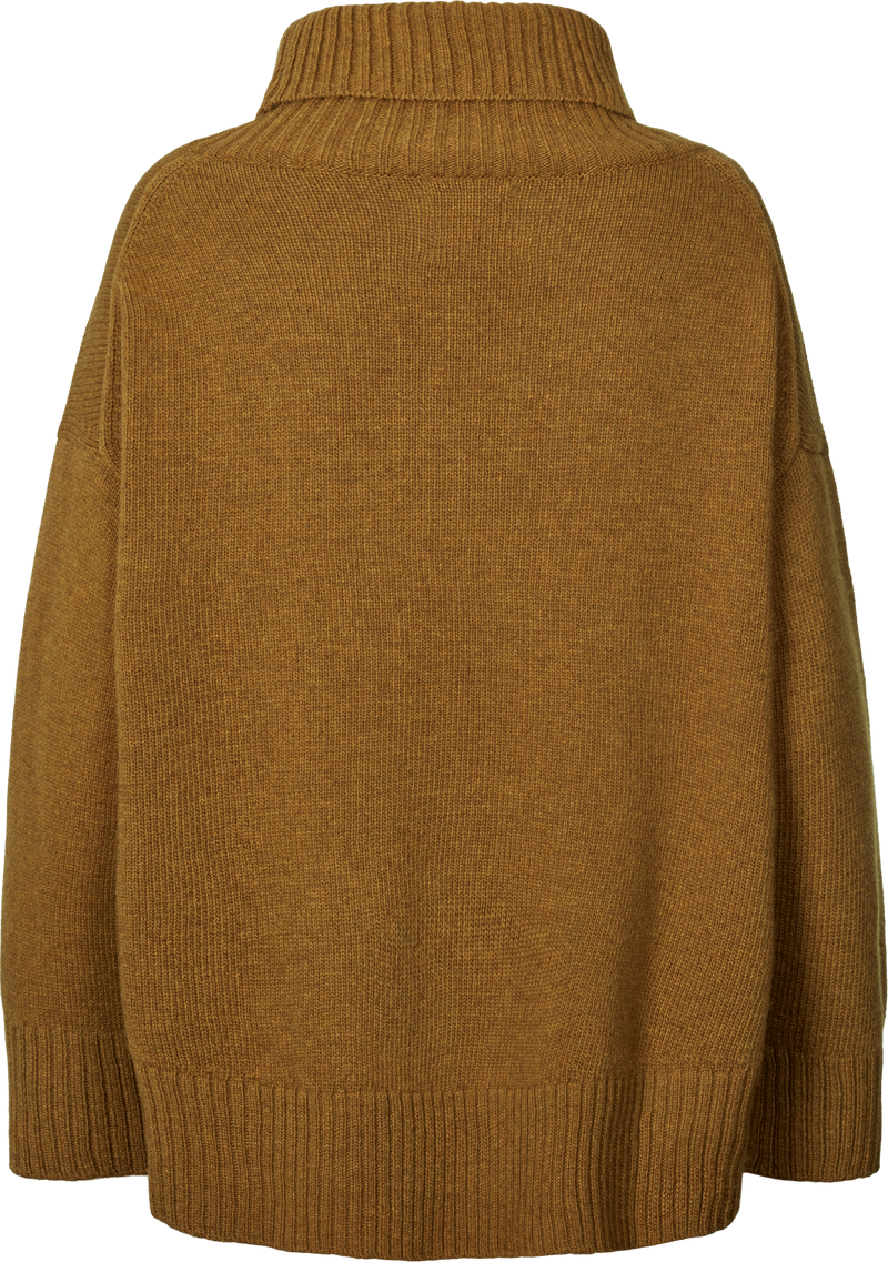 GAI+LISVA Vita Lambswool Jumper Knit 513 Dried Tobacco