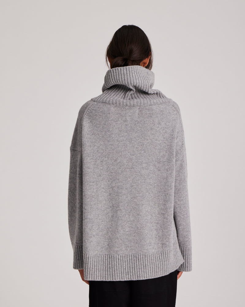 GAI+LISVA Vita Lambswool Jumper Knit 602 Grey Melange