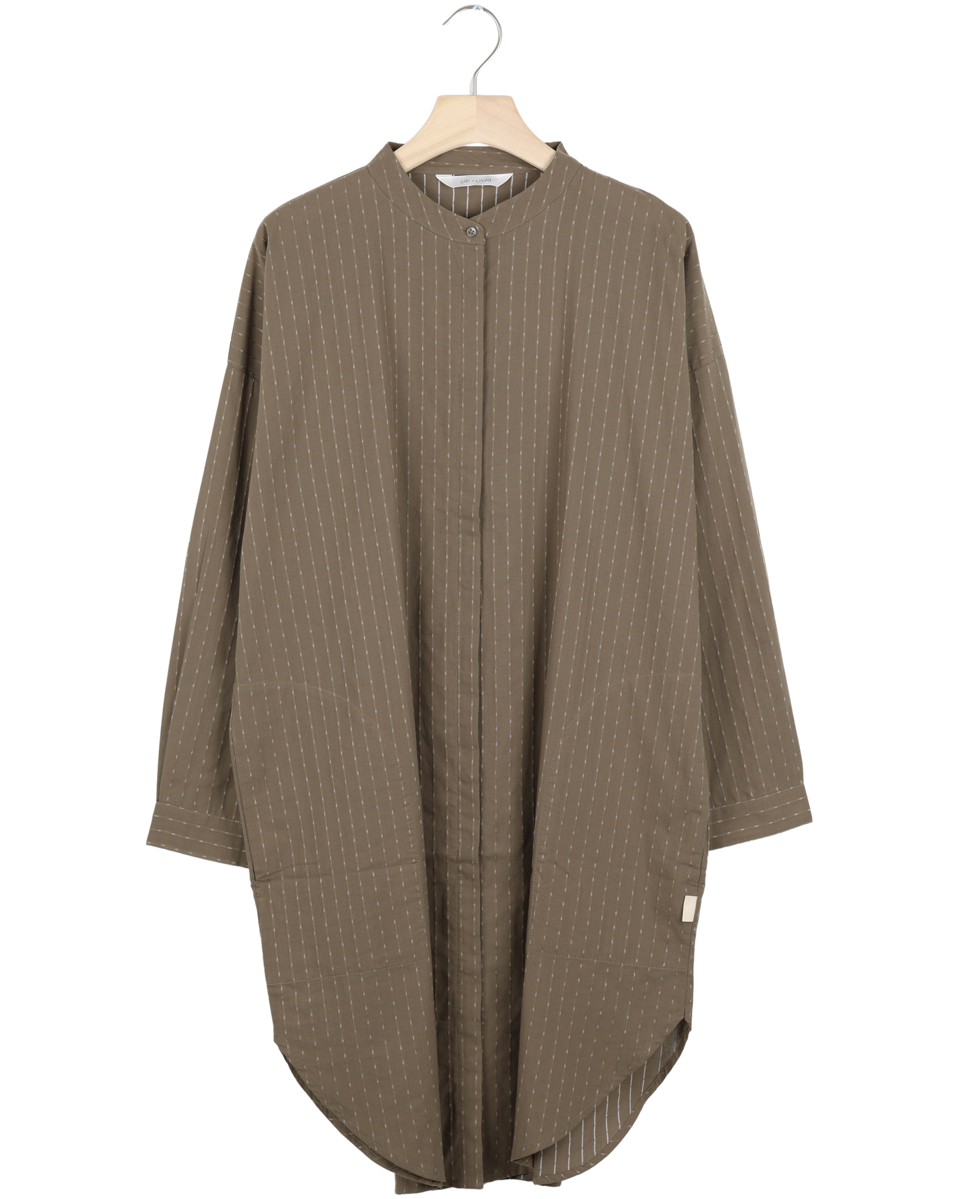 Secondhand Oline Cotton Shirt Dress - Taupe