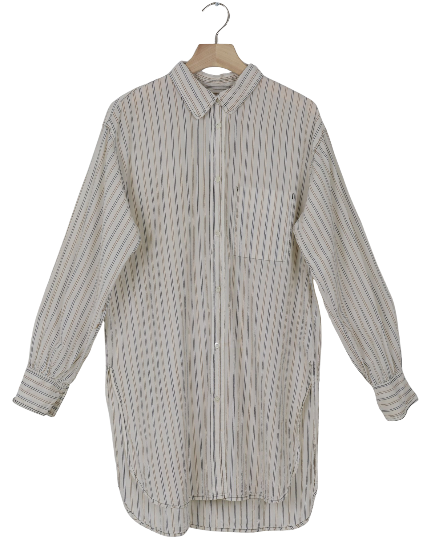 Secondhand Vilma Cotton Shirt - Sesame Stripe