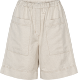 Resale Cille Cotton Linen Shorts - Ecru
