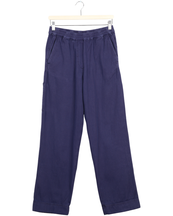 Secondhand Maia Herringbone Cotton Pant - French Blue