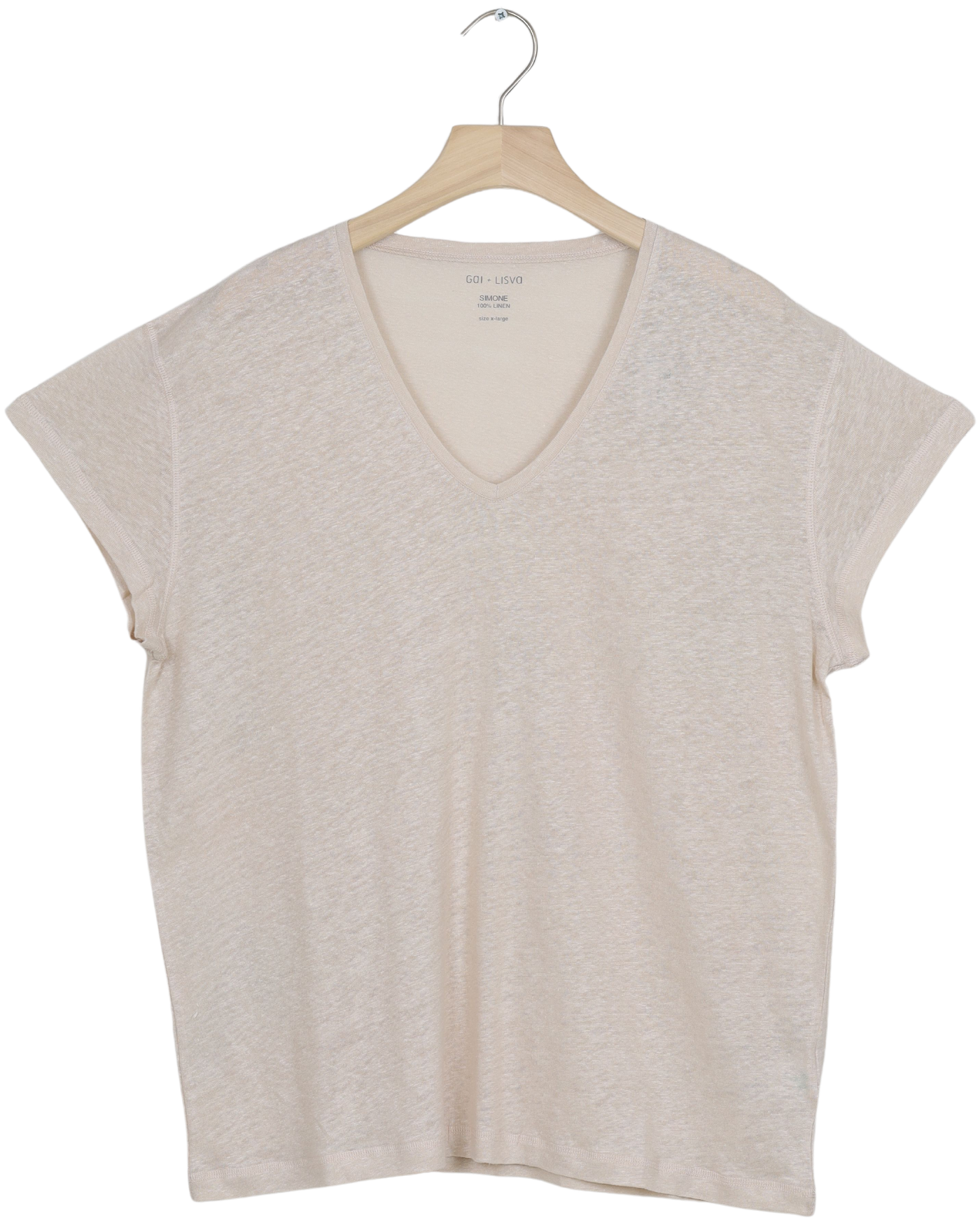 Secondhand Simone Linen Tee Shirt - Ancient Grey