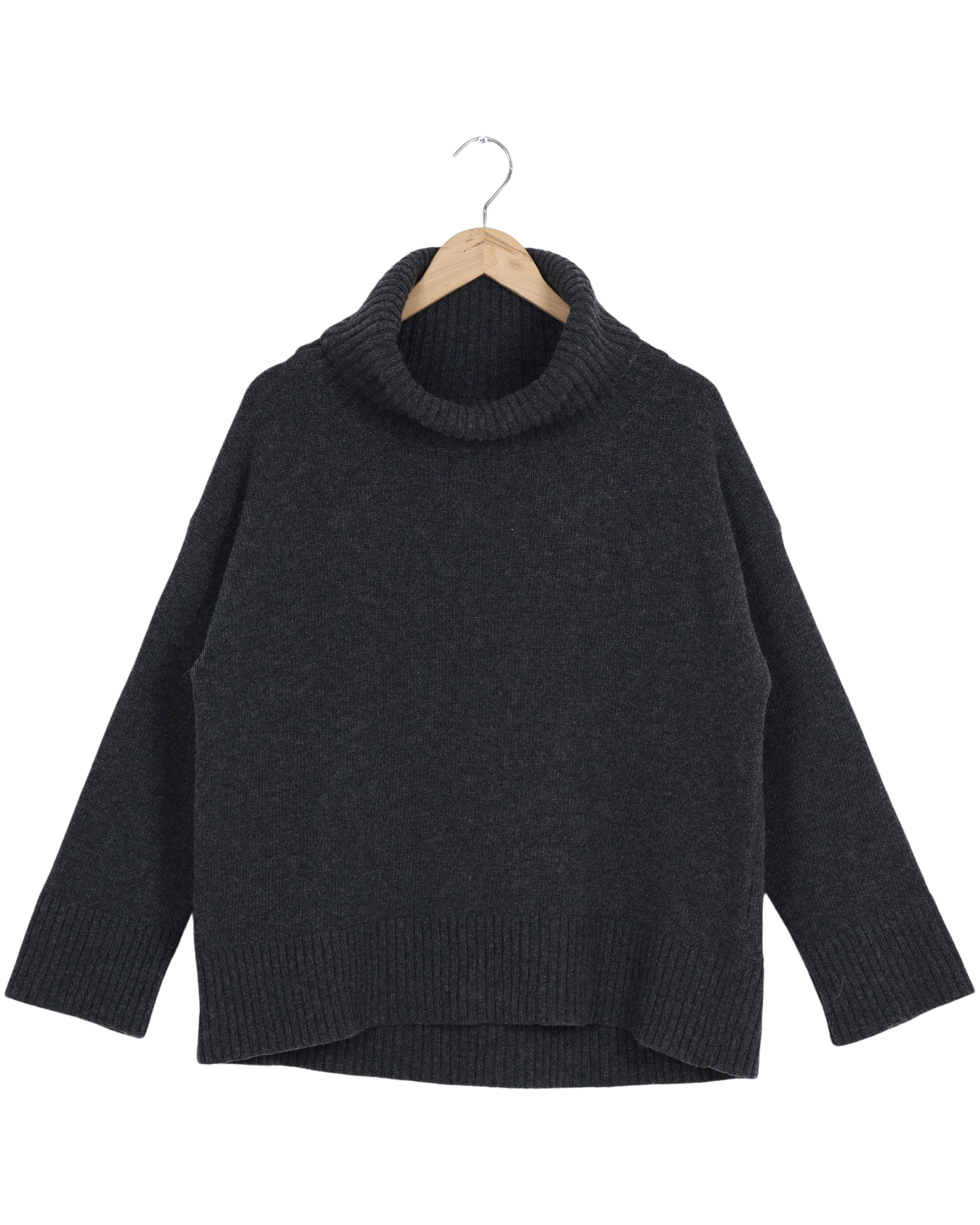 Secondhand Vita Lambswool Jumper - Dark Grey Melangè