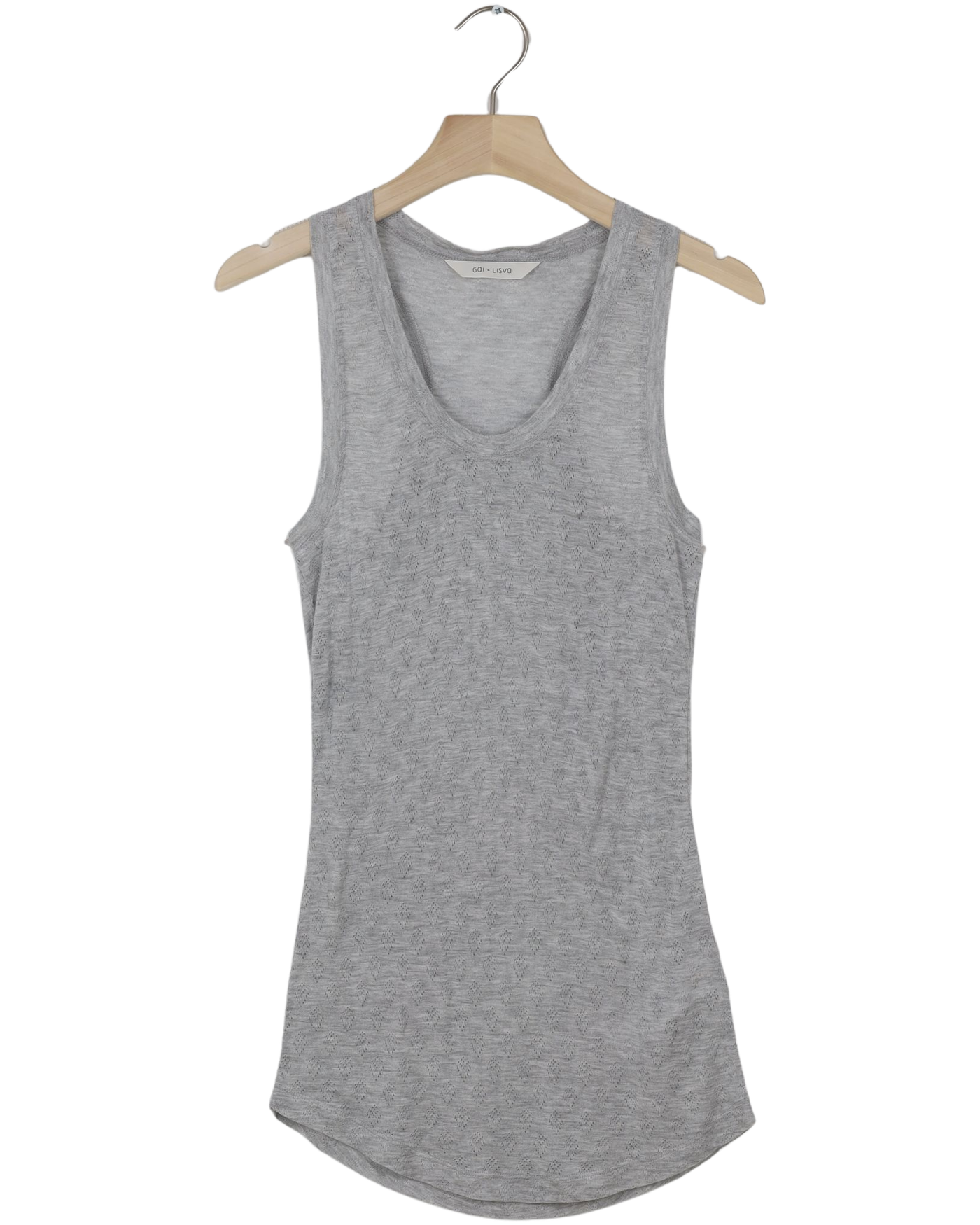 Secondhand Nellie Silk Top - Light Grey Melange