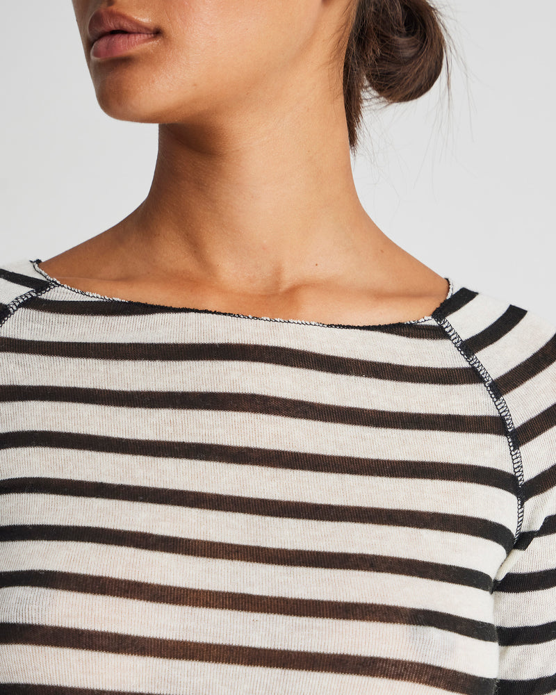 GAI+LISVA Amalie Sailor Wool Top Top 962 Ecru / Black Sailor Stripe