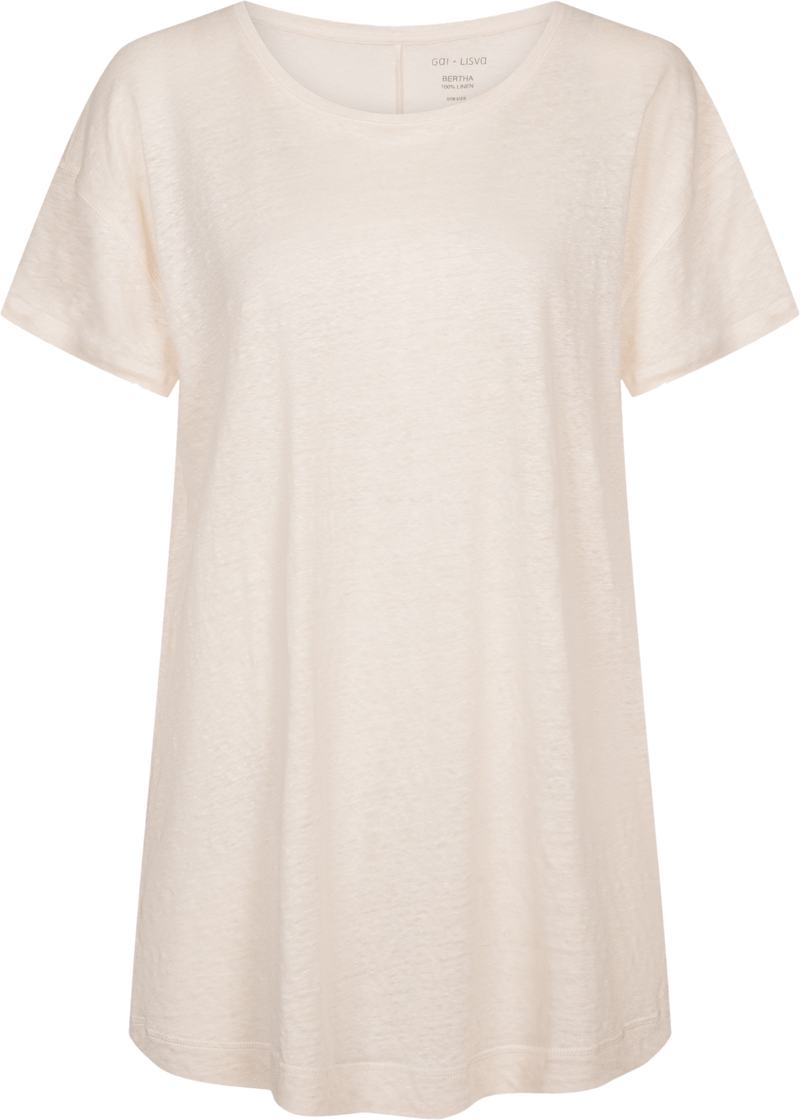 GAI+LISVA Bertha Linen T-shirt Top 108 Moonstruck