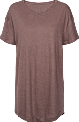 GAI+LISVA Bertha Linen T-shirt Top 658 Peppercorn