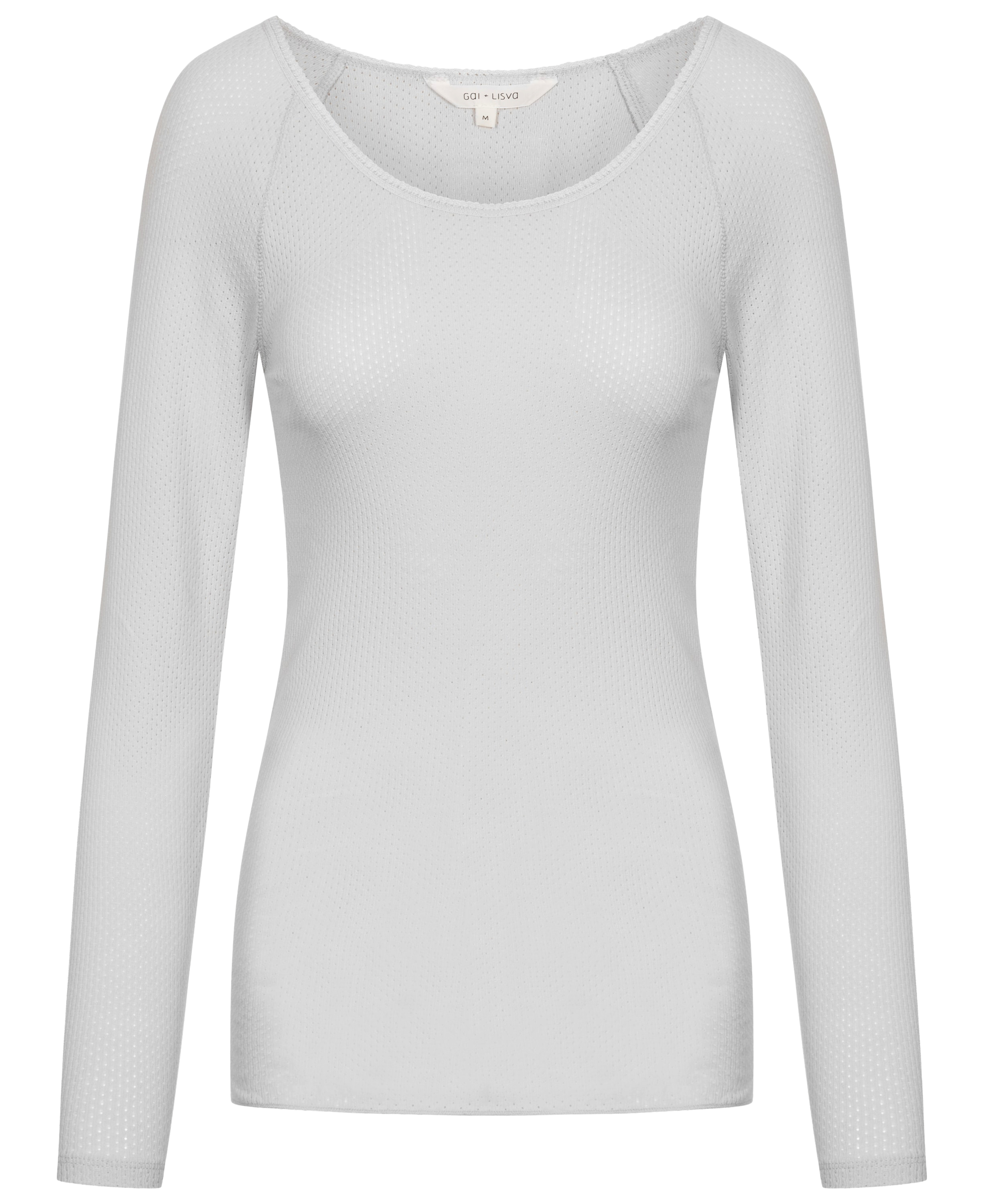 GAI+LISVA Celia Cotton T-Shirt Top 113 Quiet Grey