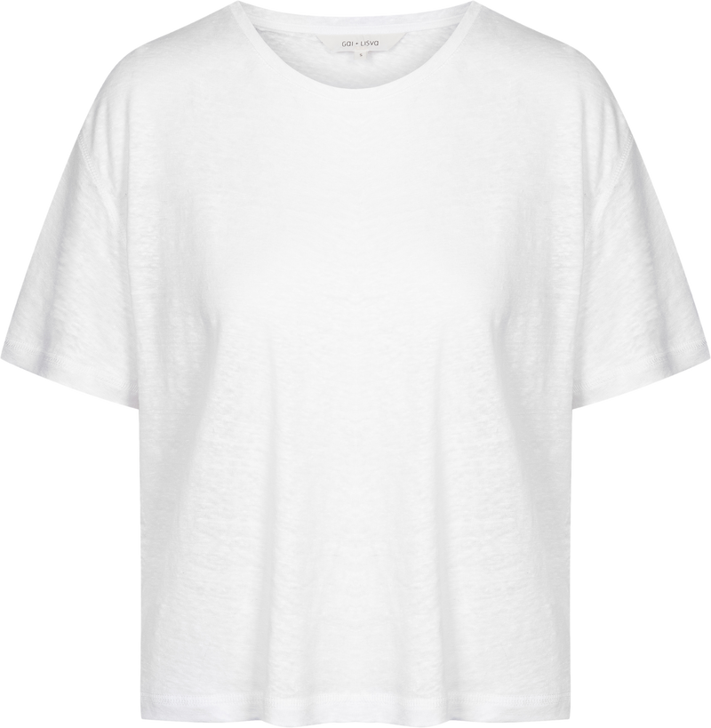 GAI+LISVA Ivalo Linen Tee Shirt Top 100 White
