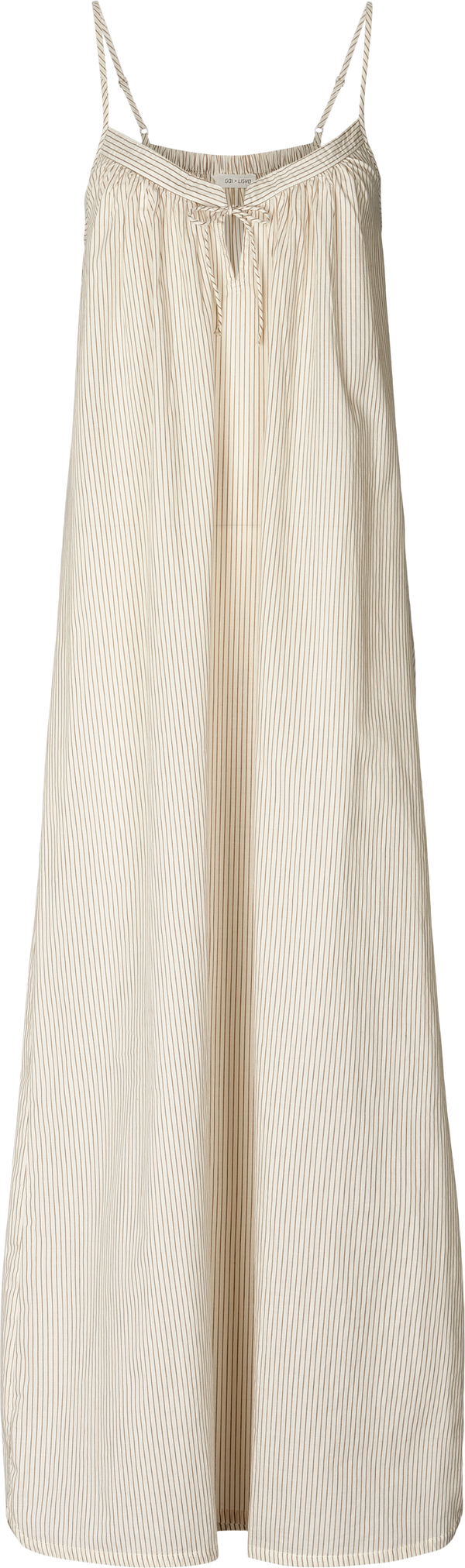 GAI+LISVA Julia Dress Cotton Stripe Dresses & Skirts 178 Brown Mustard