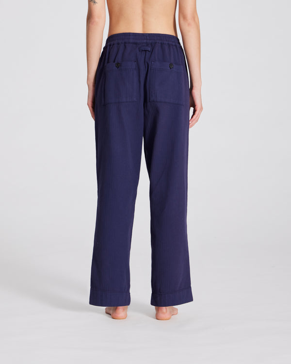 GAI+LISVA Maia Herringbone Cotton Pant Pants & Shorts 798 French Blue
