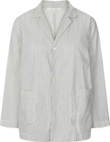 GAI+LISVA Nora Shirt Cotton Striped Shirt 470 Denim Blue Stripe