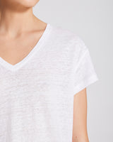 GAI+LISVA Simone Linen Tee Shirt Top 100 White