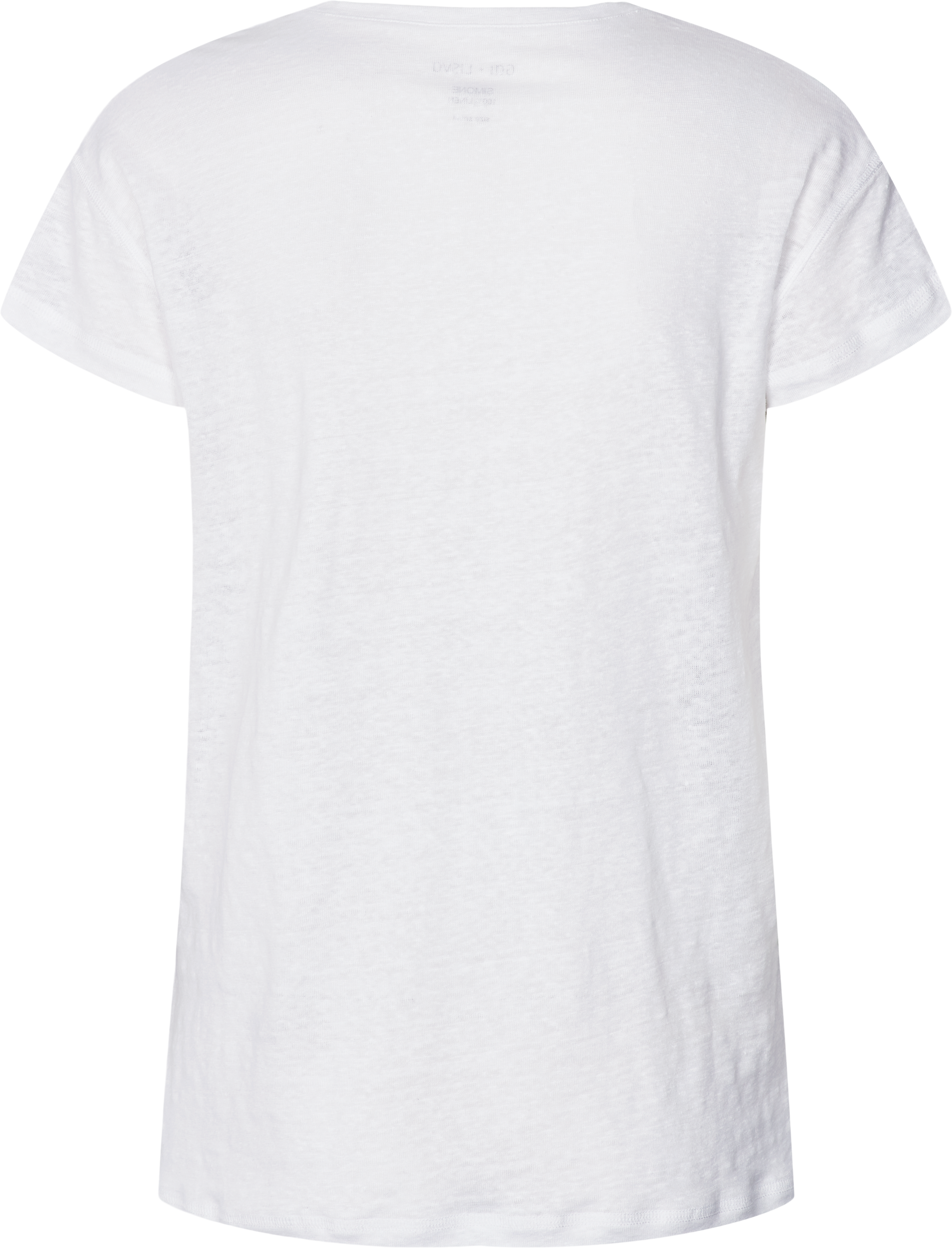 GAI+LISVA Simone Linen Tee Shirt Top 100 White