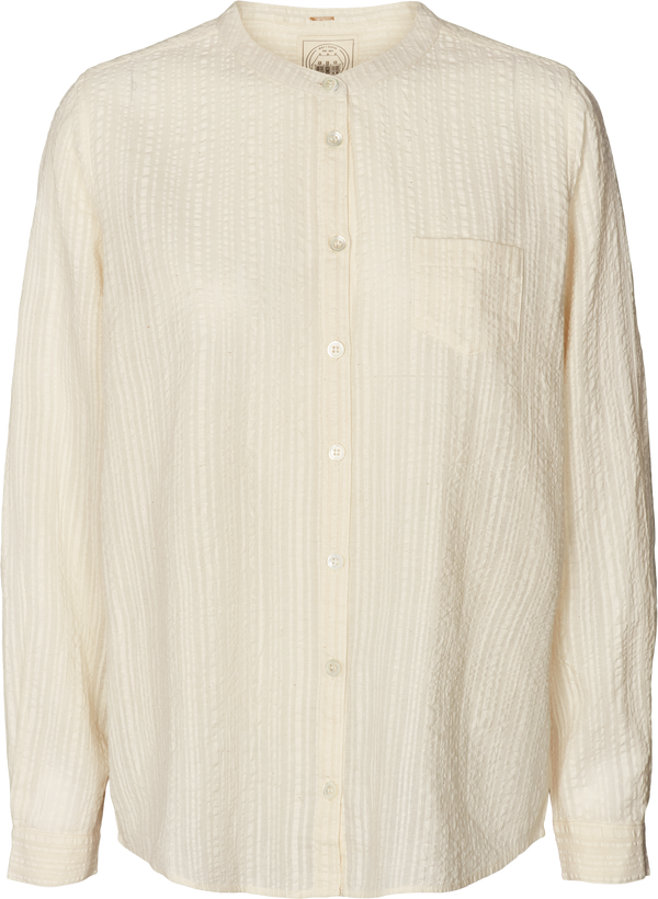 GAI+LISVA Woodie Shirt Cotton Seersucker Shirt 151 Ecru